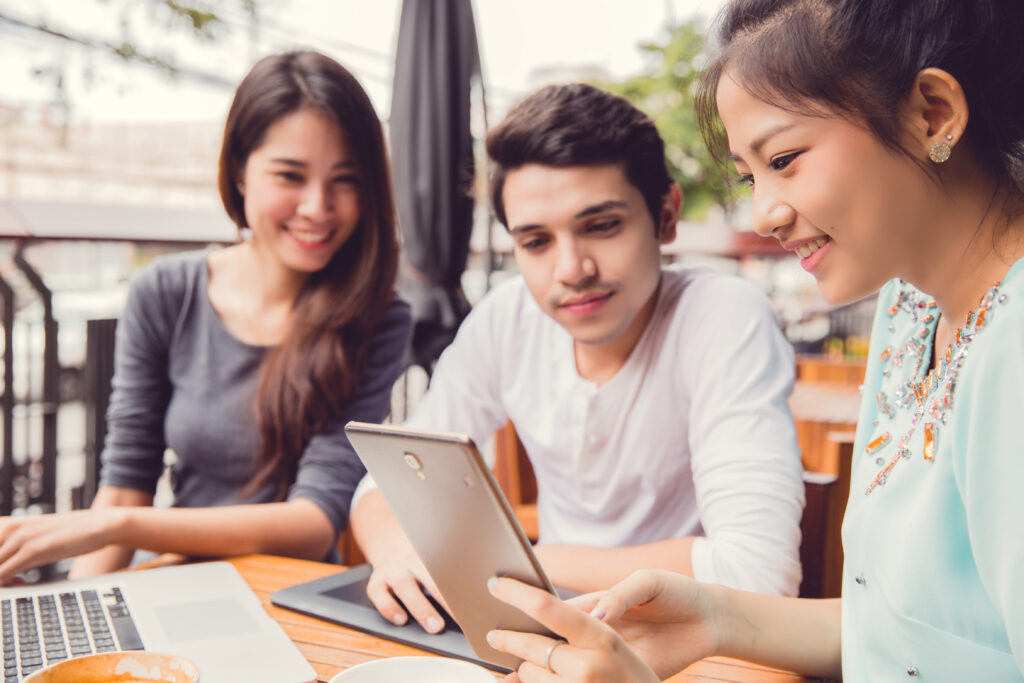 Teens Looking at a Tablet